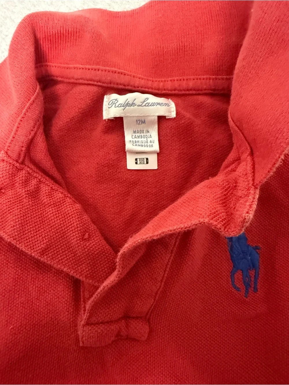 Ralph Lauren Baby Polo One-Piece Bodysuit - Red, Yellow, Blue